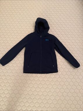 Boys Under Armour Navy Blue Full-Zip Hooded Jacket